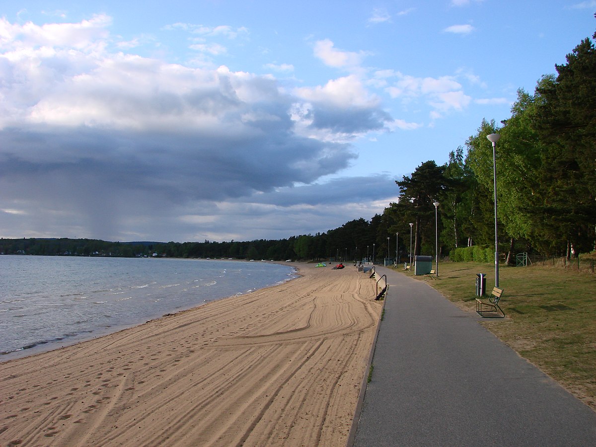 La plus grande plage de sable intérieure de suède à Motala